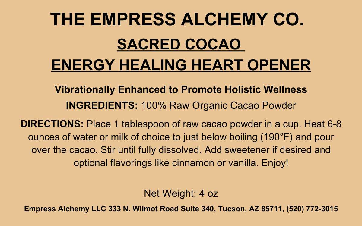 Sacred Cacao Energy Healing Heart Opener System