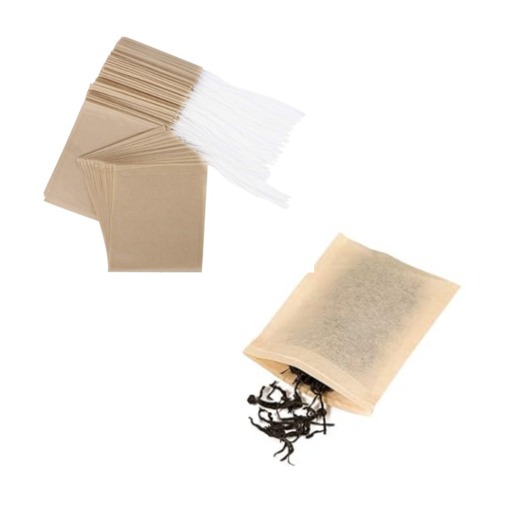 Tea Bags, Unbleached, Disposable Paper Filters (30 count)